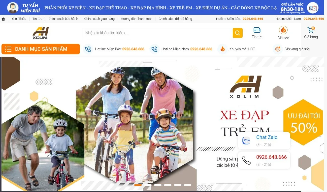 A Hìu – Website bán xe đạp, xe điện và phụ kiện